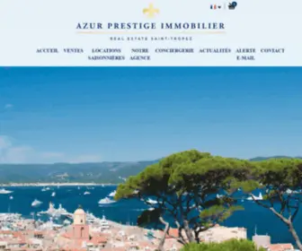 Azurprestige.com(Agence immobilière de vente et Location Vacances de Biens de Prestige à Saint) Screenshot