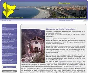 Azurseisme.com(Site présentant la sismicité historique du sud) Screenshot