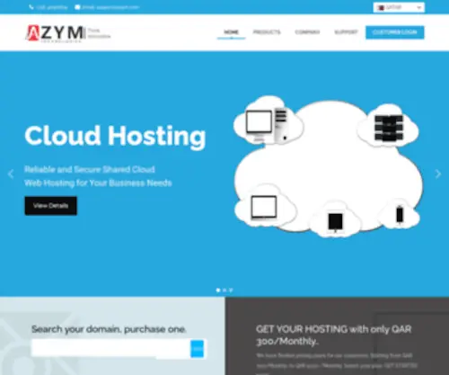 Azym.com(Azym Technologies) Screenshot