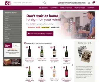 B-21.com(21 Fine Wine & Spirits) Screenshot