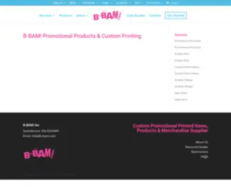B-Bam.com(B-BAM Seattle Custom Printed & Branded Promotional Products Supplier) Screenshot