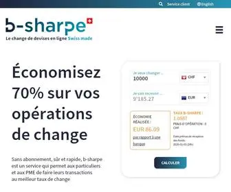 B-Sharpe.com(B-sharpe, le change de devises en ligne de qualité suisse) Screenshot