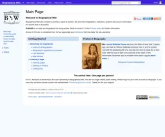 B11Wiki.org(Biographical Wiki) Screenshot