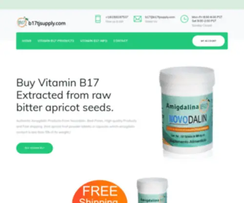B17Tjsupply.com(Buy Vitamin B17 Extracted from raw bitter apricot seeds) Screenshot