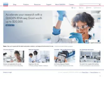 B2B-Qiagen.com(Sample to Insight) Screenshot