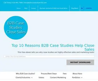 B2Bcasestudywriter.com(Use case studies to stand out and win new business) Screenshot