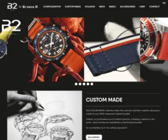 B2Strap.com(B2STRAP, configurateur de bracelets de montre caoutchouc) Screenshot