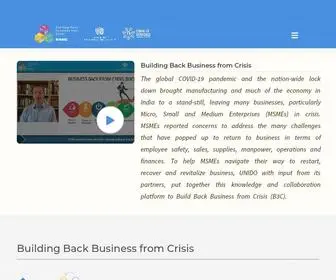 B3CMsme.org(Small and Medium Enterprises (MSME) Support to Building Back Business from Crisis) Screenshot