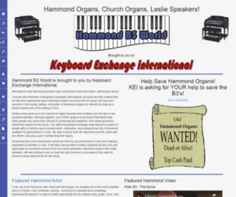 B3World.com(Hammond Organs) Screenshot