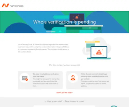 B4-U-Eat.com(Registrant WHOIS contact information verification) Screenshot