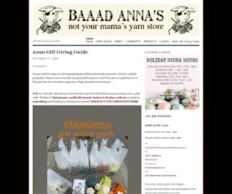 Baaadannas.com(Baaad Anna's Yarn Store) Screenshot