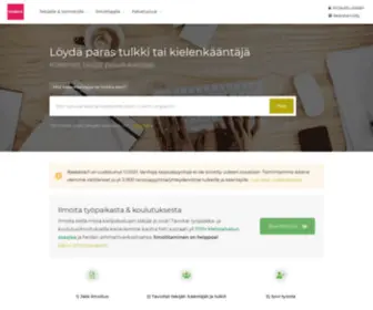Baabelia.fi(Yhdistää kielipalvelualan työt ja tekijät) Screenshot