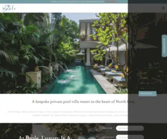 Baaleresortgoa.com(Luxury Goa Resort Offering Villas With Private Pools) Screenshot