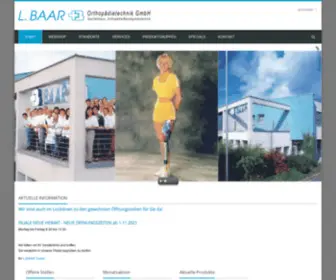 Baar.at(Firma L. Baar Orthopädietechnik GmbH) Screenshot