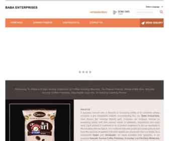 Babaenterprises.net.in(Coffee Vending Machine Supplier) Screenshot