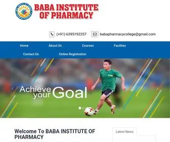 Babainstituteofpharmacy.com(BABA INSTITUTE OF PHARMACY) Screenshot