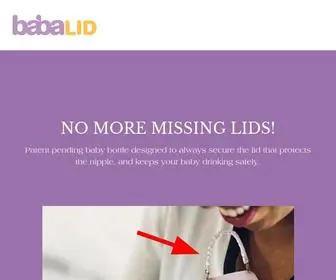 Babalid.com(Patent pending baby bottle designed to secure the lid) Screenshot
