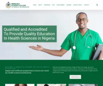 Babalolaacademy.com.ng(Babalola Academy College of Health Technology) Screenshot