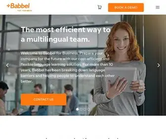 Babbelforbusiness.com(#1 Online Language Trainings for Your Company) Screenshot