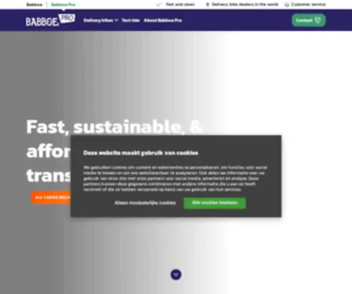 Babboepro.com(Ontdek nu al onze vrachtfietsen) Screenshot