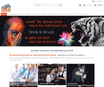 Bab.de(Berufsbekleidung bei BAB®) Screenshot