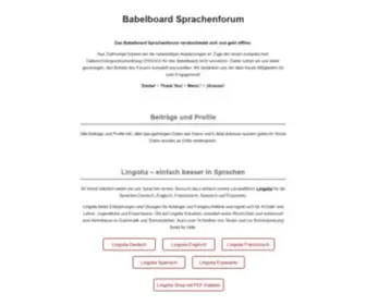 Babelboard.de(Babelboard Sprachenforum) Screenshot