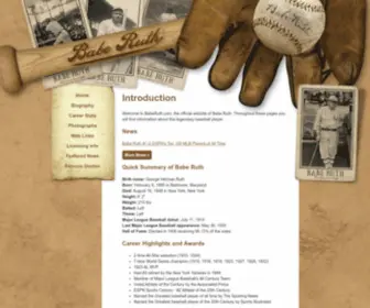Baberuth.com(Babe Ruth) Screenshot