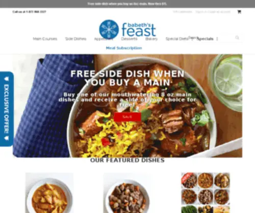 Babethsfeast.com(Gourmet Small Batch Meals for People Who Love Food) Screenshot