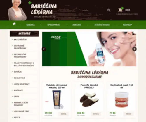 Babiccinalekarna.cz(Výrobky) Screenshot