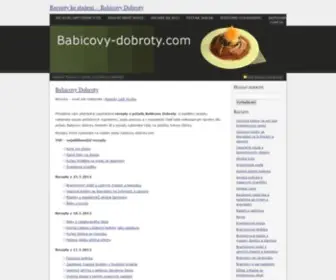 Babicovy-Dobroty.com(Recepty z pořadu Babicovy dobroty) Screenshot