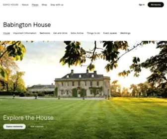 Babingtonhouse.co.uk(Babington House) Screenshot