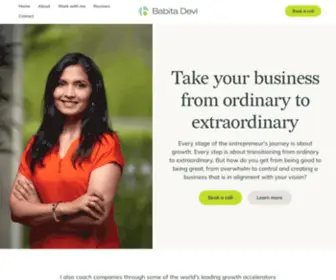 Babitadevi.com(Every stage of the entrepreneur's journey) Screenshot