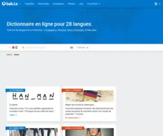 Babla.fr(Dictionnaires en ligne bab.la) Screenshot