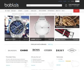 Bablas.co.uk(Watches, Watch Straps, Clocks & Jewellery Store) Screenshot