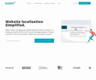 Bablic.com(Website Translation) Screenshot