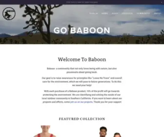 Baboonoutdoors.com(Baboon is an outdoor company) Screenshot