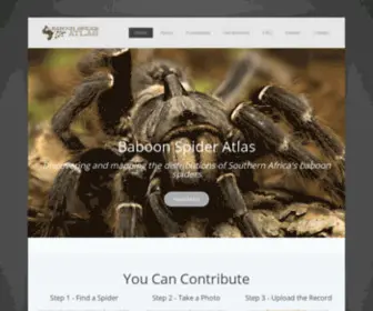 Baboonspideratlas.co.za(The goal of the this project) Screenshot