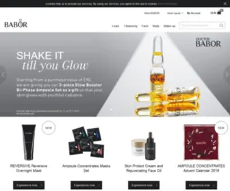 Babor.co.uk(BABOR online store) Screenshot