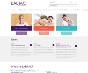 Babtac.com(British Association of Beauty Therapy & Cosmetology) Screenshot