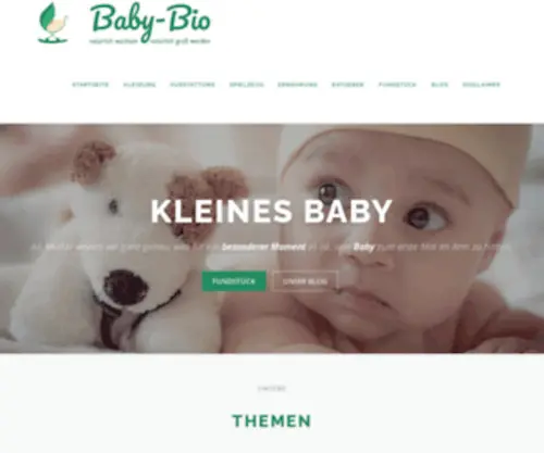 Baby-BIO.com(Mit "bio" startet Ihr Baby oder Kleinkind natürlich und giftfrei ins Leben. Erfahren Sie bei Baby) Screenshot