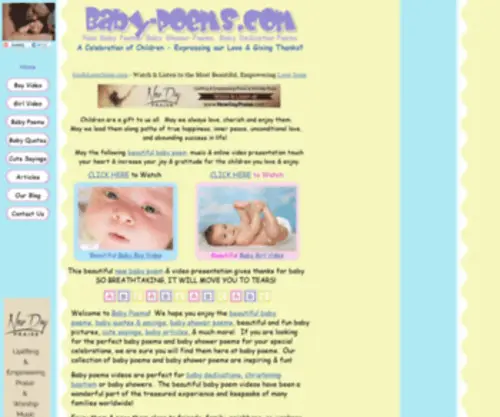 Baby-Poems.com(New Baby Poems l Baby Shower Poems l Baby Dedication Poems) Screenshot