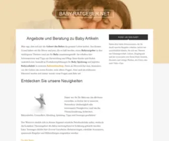 Baby-Ratgeber.net(Baby Erstausstattung & Babyartikel) Screenshot