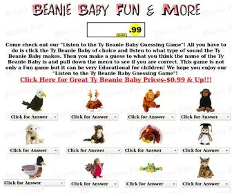 Babybeanie.com(Ty Beanie Baby Fun) Screenshot