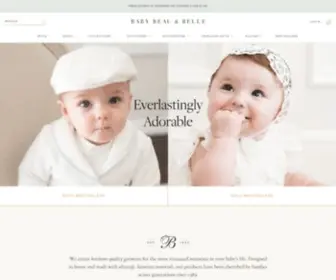 Babybeauandbelle.com(Heirloom Designer Baby & Newborn Clothes) Screenshot