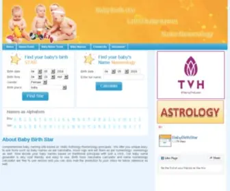 Babybirthstar.com(Baby names as per Janam Nakshatra and Name Numerology) Screenshot