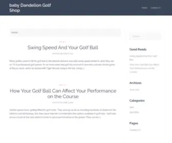 Babydandelion.com(Baby Dandelion Golf Shop) Screenshot