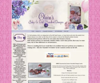 Babydollhandknitdesigns.co.uk(Claire's Baby & Doll Handknit Designs) Screenshot