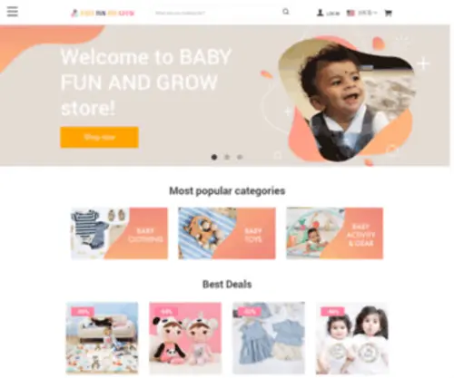 Babyfunandgrow.com(Online shopping for Baby Products with free shipping) Screenshot