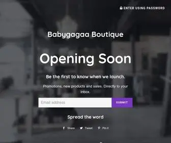 Babygagaa.ca(Babygagaa Boutique) Screenshot