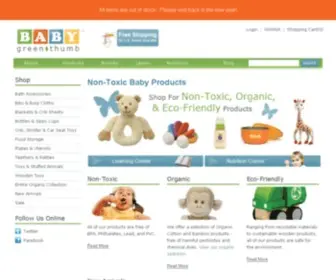 Babygreenthumb.com(Natural, Organic, Non-Toxic, BPA Free, and Eco-Friendly Baby Products) Screenshot